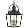 Golden Lighting Christoff 14 3/4" Black Iron 4-Light Lantern Pendant