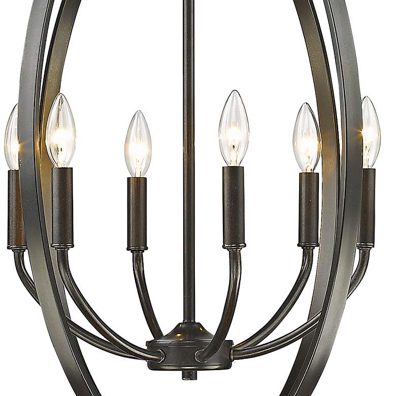 Image 4 Golden Lighting Colson 25 3/4 inch Etruscan Bronze 6-Light Orb Chandelier more views