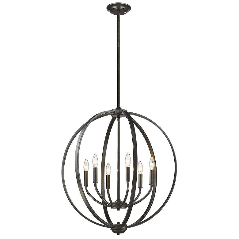 Image 5 Golden Lighting Colson 25 3/4" Etruscan Bronze 6-Light Orb Chandelier more views