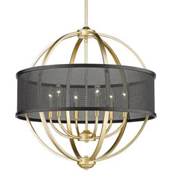 Golden Lighting Colson 27 1/4&quot; Wide Olympic Gold 6-Light Chandelier