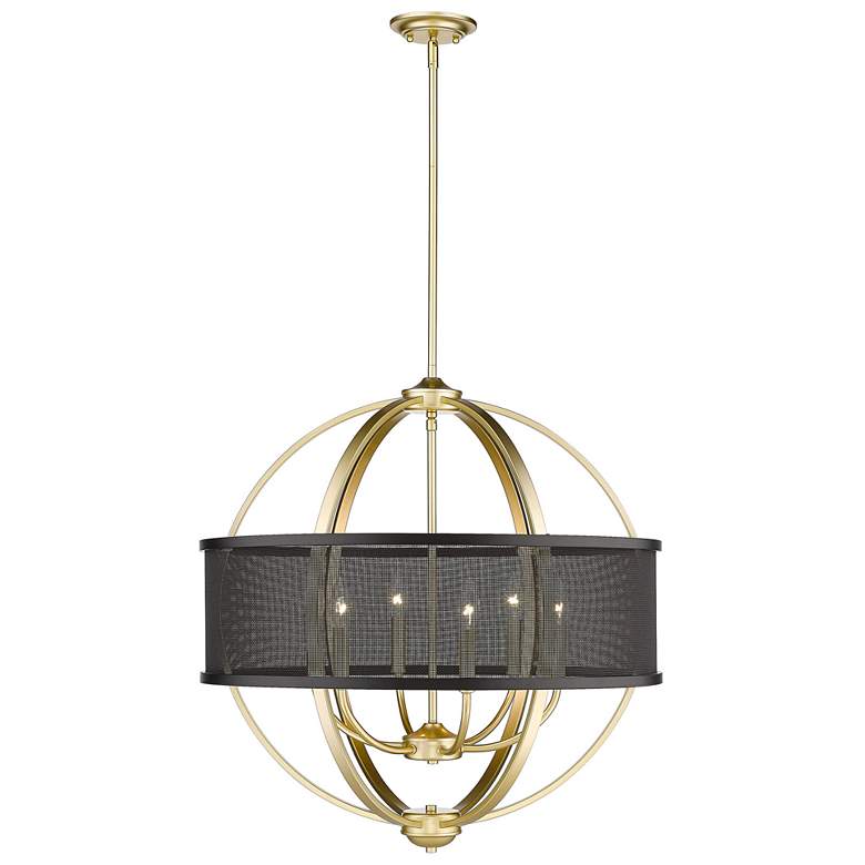 Image 3 Golden Lighting Colson 27 1/4 inch Wide Olympic Gold 6-Light Chandelier more views