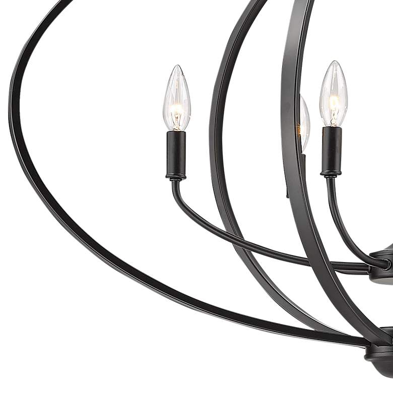 Image 3 Golden Lighting Colson 35" Wide Matte Black 6-Light Linear Pendant more views