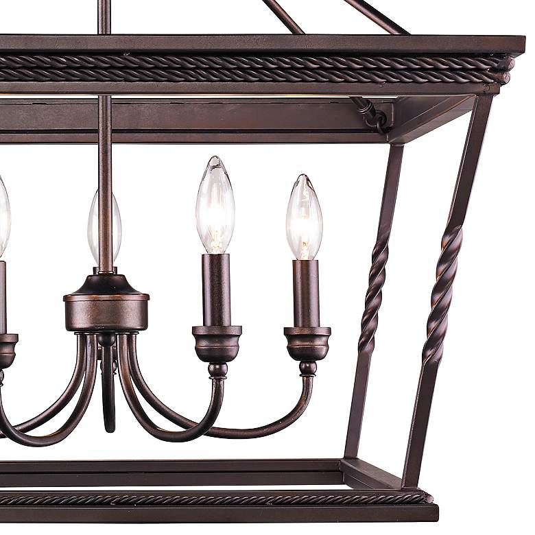 Image 3 Golden Lighting Davenport 24" Wide 5-Light Etruscan Bronze Pendant more views
