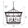 Golden Lighting Davenport 24" Wide 5-Light Etruscan Bronze Pendant