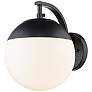 1_Golden Lighting Dixon 7 3/4" Matte Black Opal Glass Modern Wall Sconce