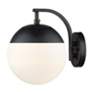 2_Golden Lighting Dixon 7 3/4" Matte Black Opal Glass Modern Wall Sconce more views