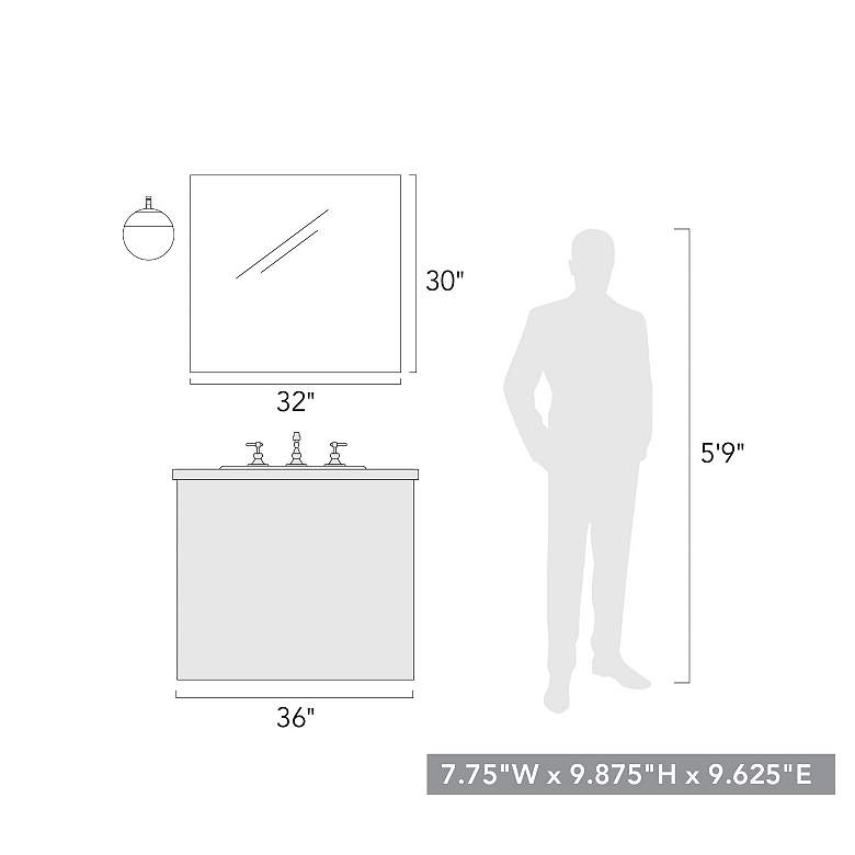 Image 4 Golden Lighting Dixon 7 3/4" Matte Black Opal Glass Modern Wall Sconce more views