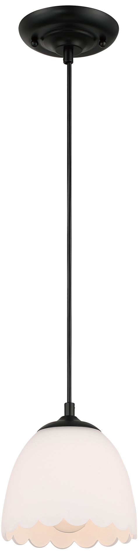 Image 2 Golden Lighting Dorinda 1-light Pendant in Matte Black more views