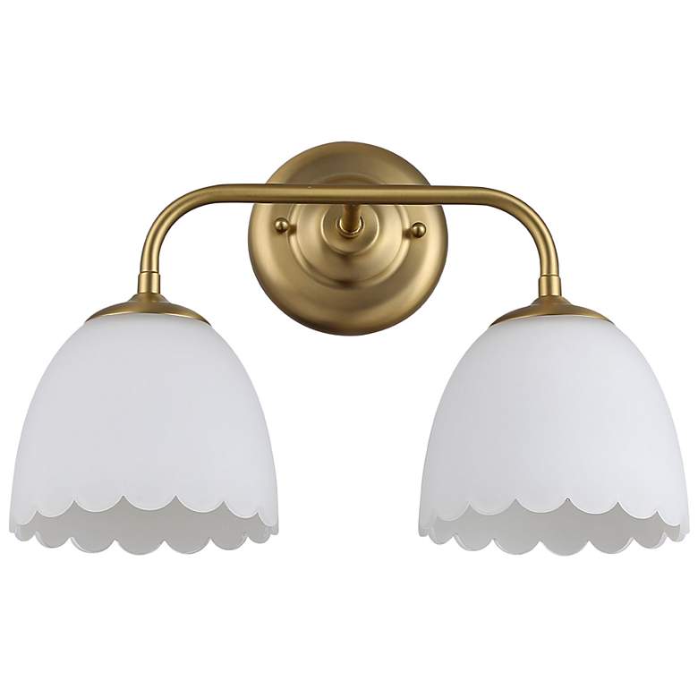 Image 2 Golden Lighting Dorinda 16 1/4" Champagne Bronze Opal Glass Bath Light more views