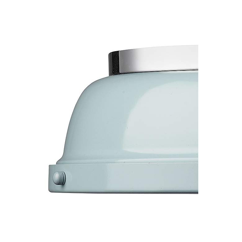 Image 2 Golden Lighting Duncan 14" Chrome and Seafoam Blue Ceiling Light more views
