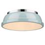 2_Golden Lighting Duncan 14" Chrome and Seafoam Blue Ceiling Light more views