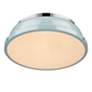3_Golden Lighting Duncan 14" Chrome and Seafoam Blue Ceiling Light more views