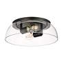2_Golden Lighting Duncan 14" Matte Black Clear Glass Ceiling Light more views