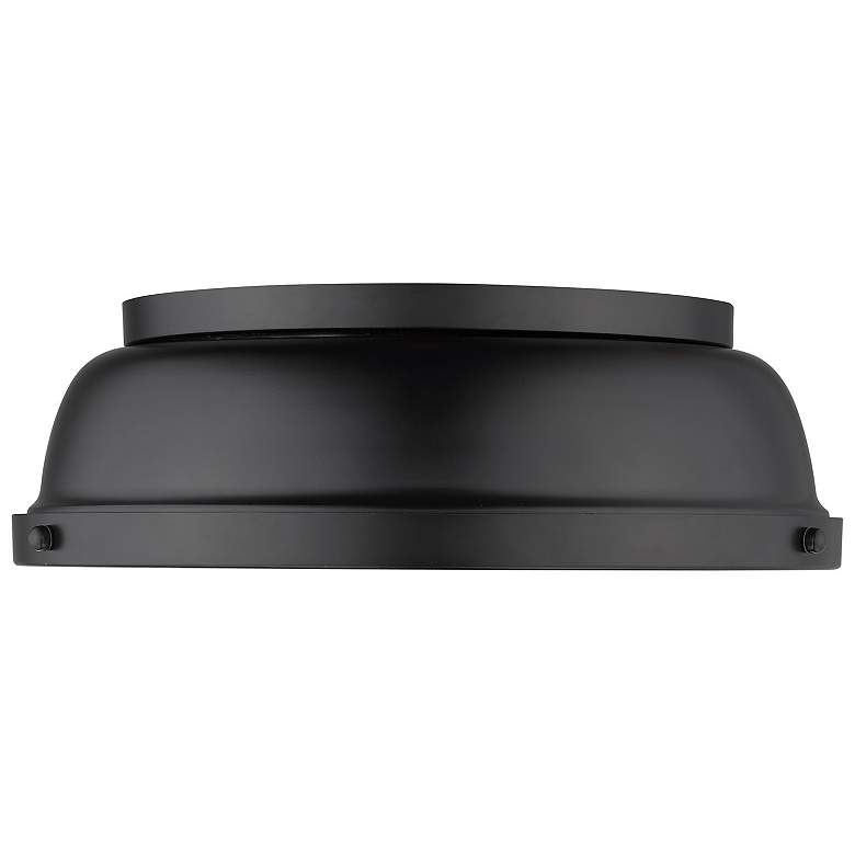 Image 1 Golden Lighting Duncan 14" Wide Matte Black Flush Mount Ceiling Light