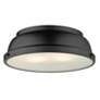 2_Golden Lighting Duncan 14" Wide Matte Black Flush Mount Ceiling Light more views