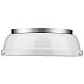 1_Golden Lighting Duncan 14" Wide Pewter Ceiling Light with White Shade