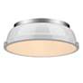 2_Golden Lighting Duncan 14" Wide Pewter Ceiling Light with White Shade more views