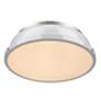 3_Golden Lighting Duncan 14" Wide Pewter Ceiling Light with White Shade more views