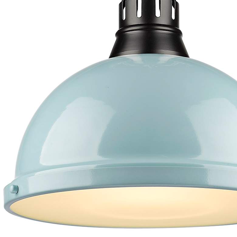Image 2 Golden Lighting Duncan 14" Wide Seafoam Blue Dome Pendant Light more views
