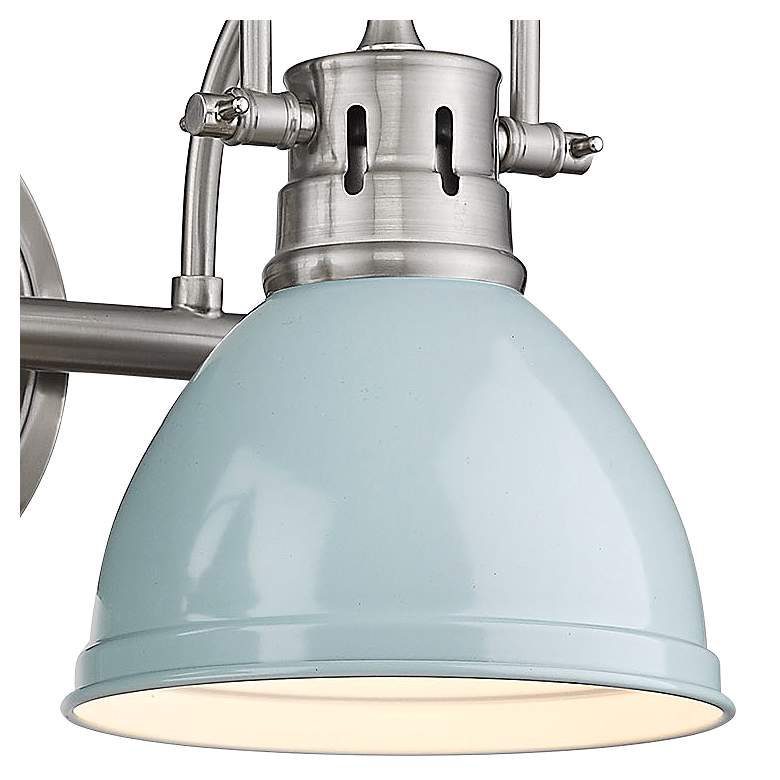 Image 3 Golden Lighting Duncan 16 1/2" Pewter and Seafoam 2-Light Bath Light more views