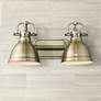 1_Golden Lighting Duncan 16 1/2" Wide Aged Brass 2-Light Bath Light