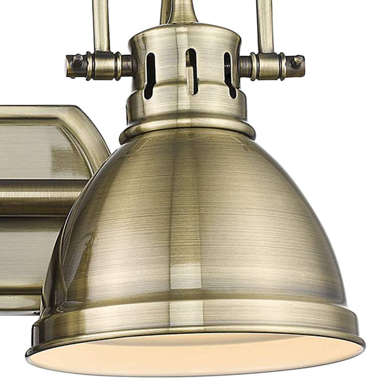 Image 3 Golden Lighting Duncan 16 1/2" Wide Aged Brass 2-Light Bath Light more views