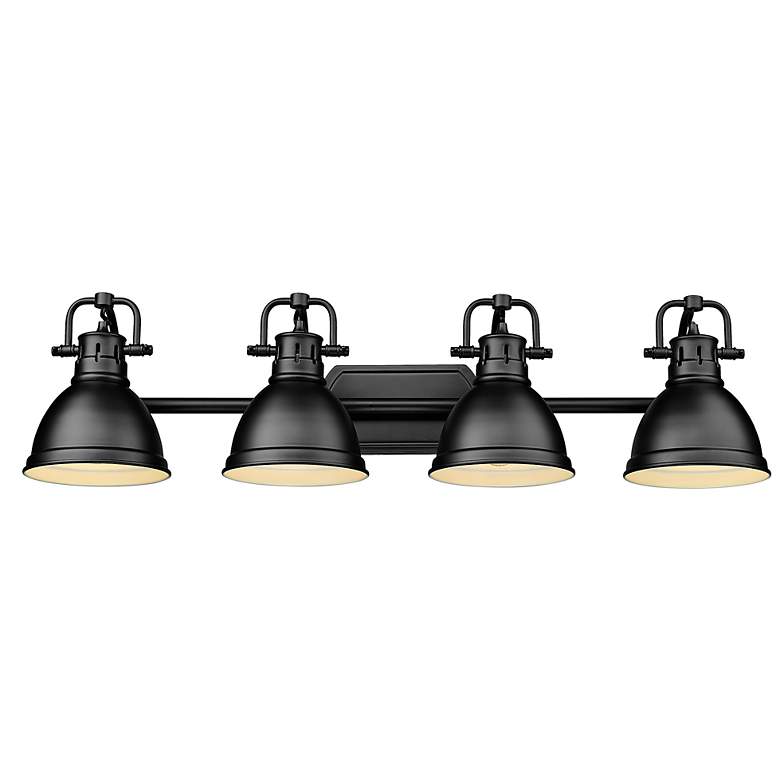 Image 5 Golden Lighting Duncan 33 1/2" Wide Matte Black 4-Light Bath Light more views