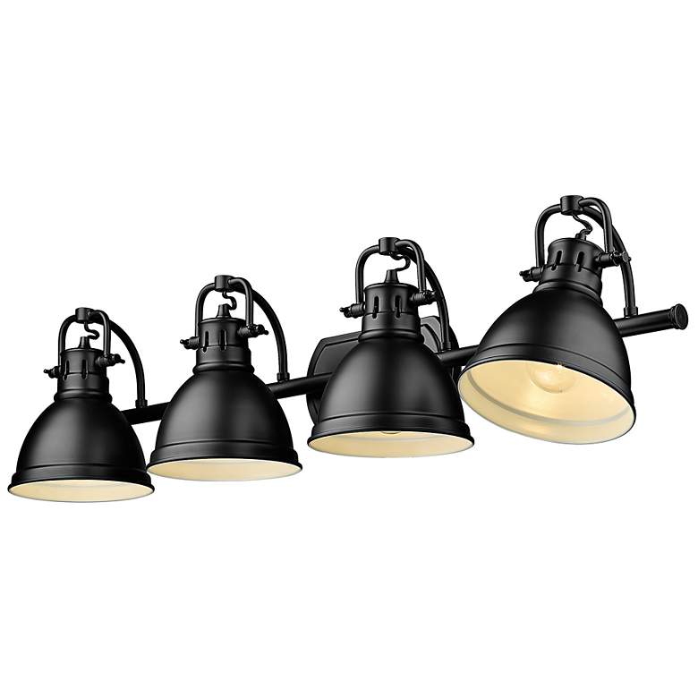 Image 6 Golden Lighting Duncan 33 1/2" Wide Matte Black 4-Light Bath Light more views