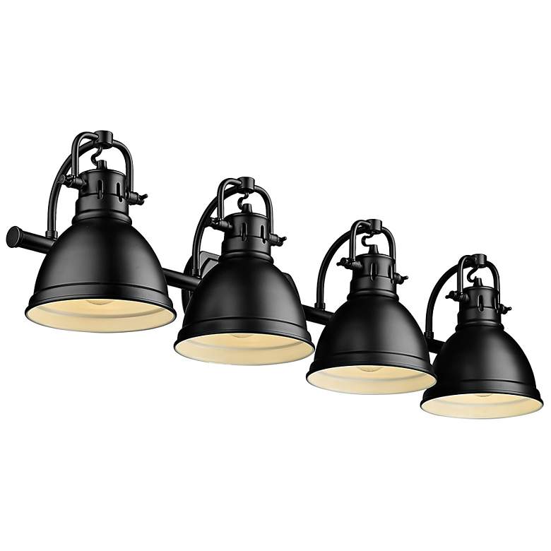 Image 7 Golden Lighting Duncan 33 1/2" Wide Matte Black 4-Light Bath Light more views