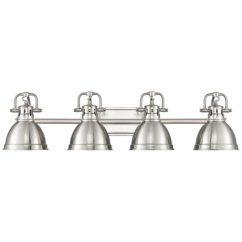 Image 1 Golden Lighting Duncan 33 3/4" Pewter 4-Light Bath Vanity Fixture