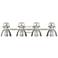 Golden Lighting Duncan 33 3/4" Pewter 4-Light Bath Vanity Fixture