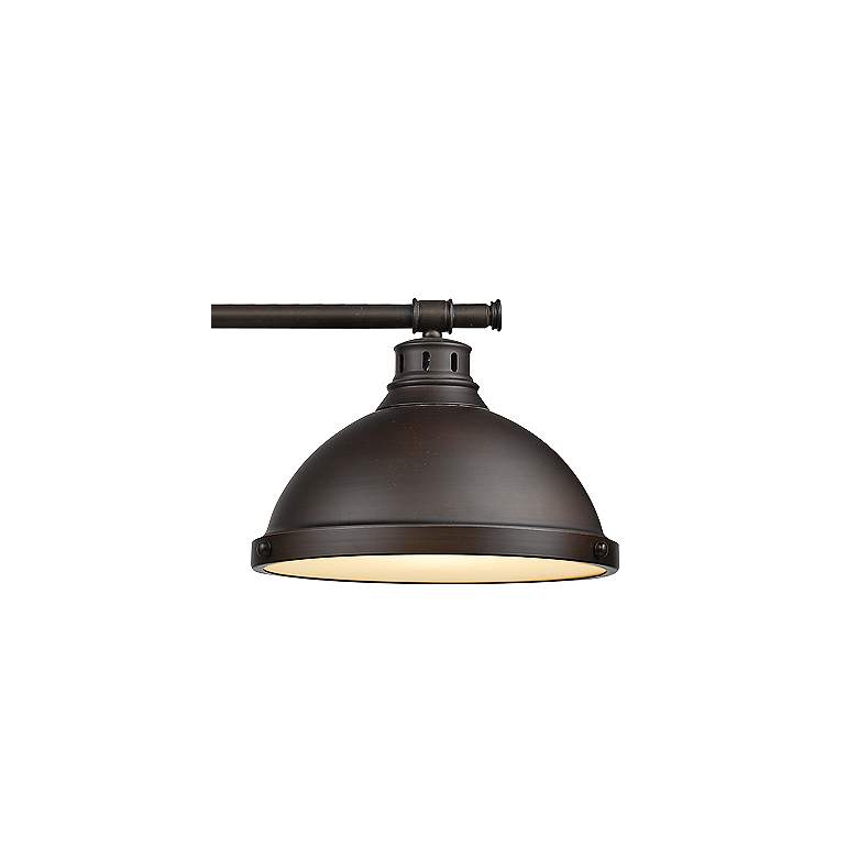 Image 3 Golden Lighting Duncan 40" Wide Bronze 3-Light Linear Dome Chandelier more views