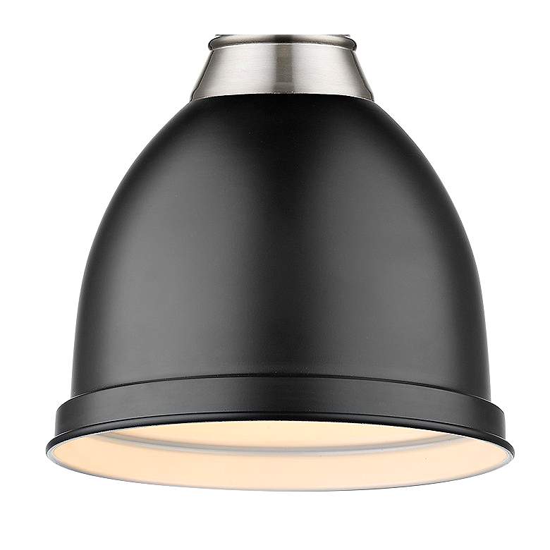 Image 2 Golden Lighting Duncan 8 3/4" Wide Pewter and Matte Black Mini Pendant more views