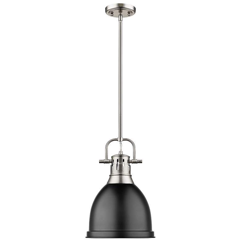 Image 3 Golden Lighting Duncan 8 3/4" Wide Pewter and Matte Black Mini Pendant more views