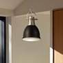 Thumbnail1 of Golden Lighting Duncan 9" Pewter Matte Black Dome Mini Pendant