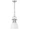Golden Lighting Duncan 9" Wide Pewter and  Matte White Mini Pendant