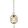 Golden Lighting Ella 7" Traditional White Gold Crystal Mini Pendant