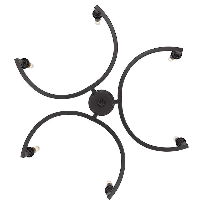 Image 6 Golden Lighting Ellyn 25" Matte Black 6-Light Candelabra Chandelier more views