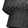 7_Golden Lighting Erma 22 3/8" Matte Black Wicker Drum Chandelier more views
