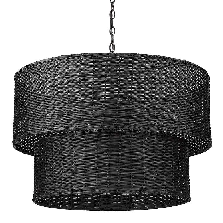 Image 4 Golden Lighting Erma 28 1/2 inch Wide Matte Black 9-Light Chandelier more views