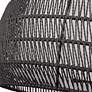 7_Golden Lighting Everly 27" Double Shade Modern Black Rattan Pendant more views