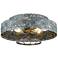 Golden Lighting Ferris 14" Blue Verde Patina 2-Light Ceiling Light