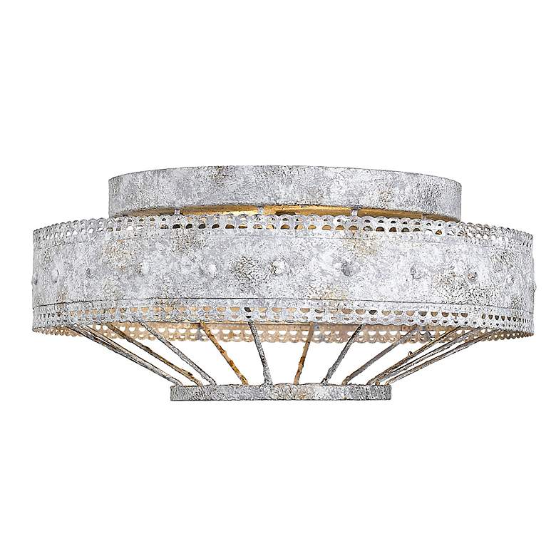 Image 2 Golden Lighting Ferris 14" Wide French White 2-Light Ceiling Light more views