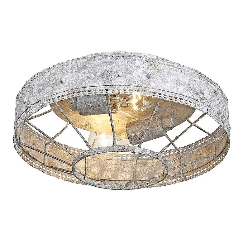 Image 3 Golden Lighting Ferris 14" Wide French White 2-Light Ceiling Light more views