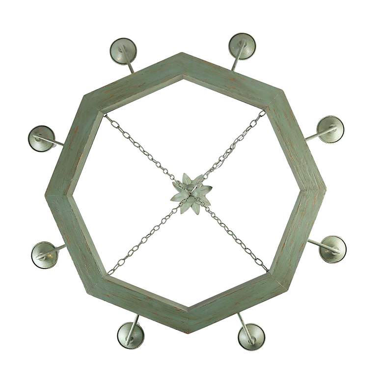 Image 7 Golden Lighting Finley 42" 8-Light Vintage Sage Candelabra Chandelier more views