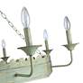 Golden Lighting Finley 42" 8-Light Vintage Sage Candelabra Chandelier