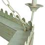 Golden Lighting Finley 42" 8-Light Vintage Sage Candelabra Chandelier