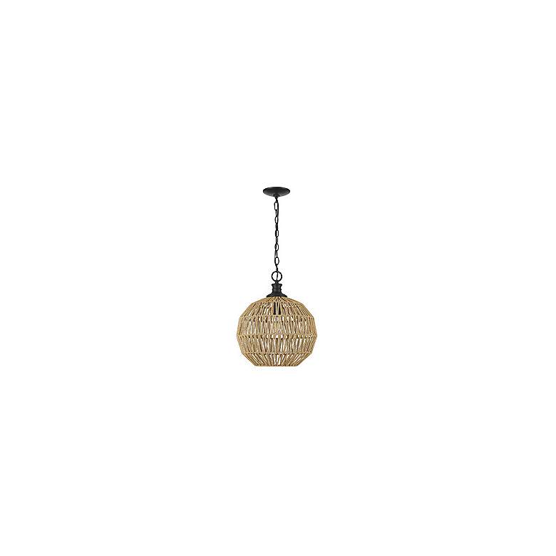 Image 6 Golden Lighting Florence 14" Wide Natural Raphia Rope Pendant more views