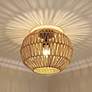 1_Golden Lighting Florence 14" Wide Woven Rope Modern Ceiling Light
