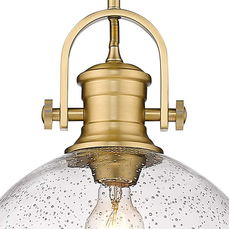 Image 3 Golden Lighting Hines 13 1/2" Champagne Bronze and Glass Pendant Light more views